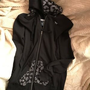 PINK VS BLING ZIP UP HOODIE